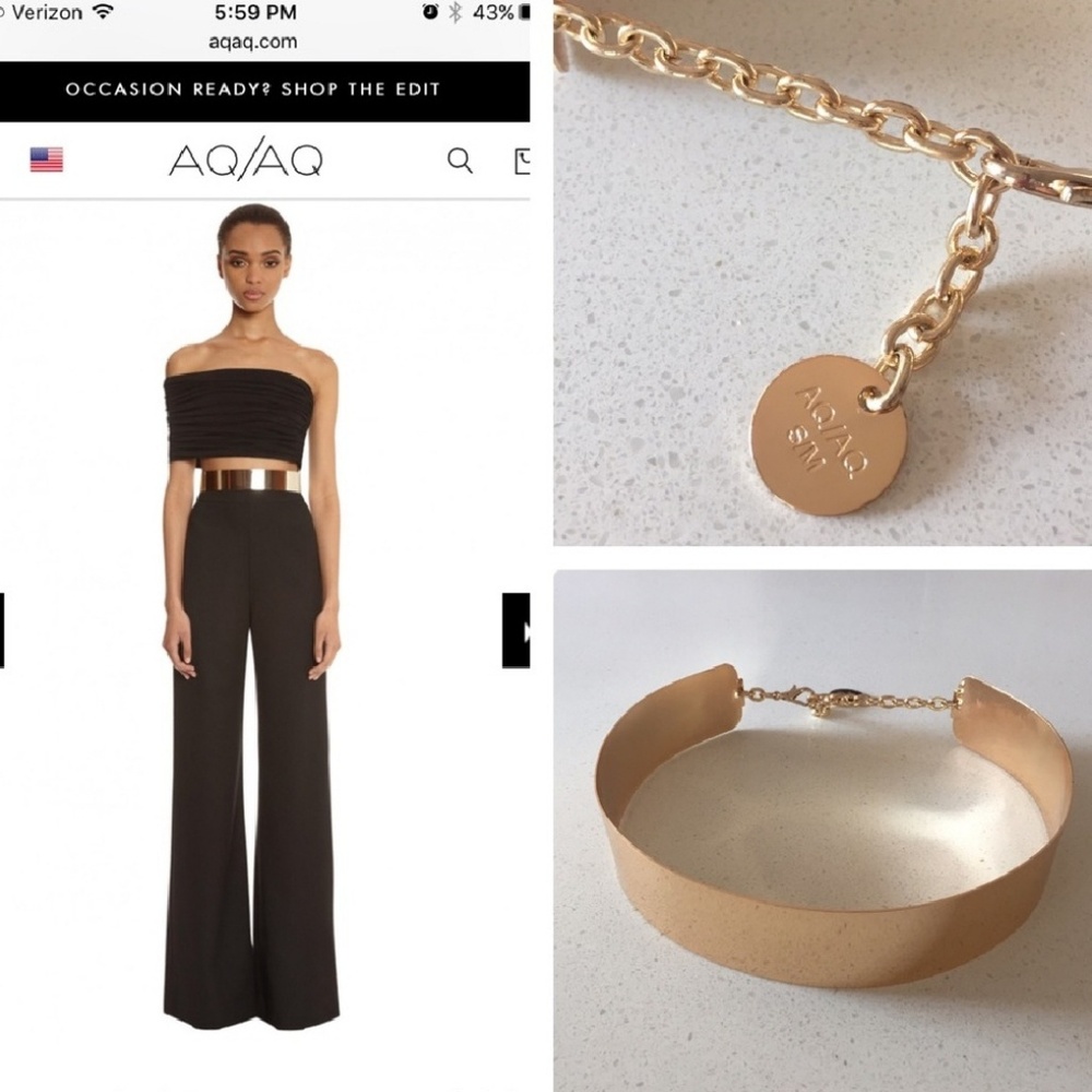AQ/AQ Gold Metal Sphere Belt w/Chain
